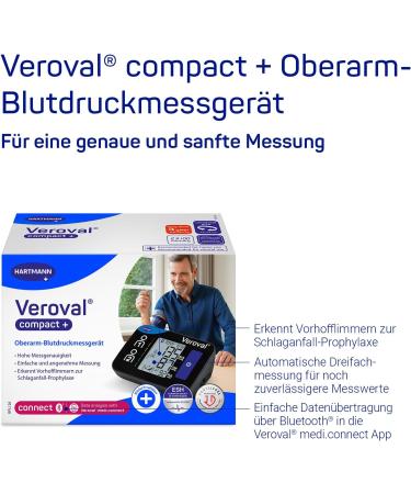 Buy Veroval Compact BPU 26 Blood Pressure Monitor - AFIB Detection Bluetooth App Sync Easy to Use - Buy Online on GoSupps.com