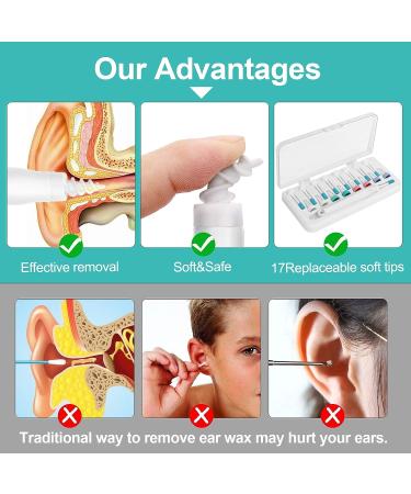 Ear Wax Remover Tool with 17 Tips - Gentle Ear Wax Removal Cleaner for Adults & Kids - Buy Online on GoSupps.com