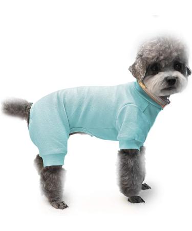TONY HOBY 4 Legged Thermal Cotton Dog Pajamas - X-Large Light Blue Onesies for Small to Medium Dogs - Buy Online on GoSupps.com