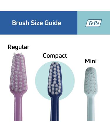 TEPE Select Compact Soft Toothbrush - Small User-Friendly Brush - Assorted Colors - 1 Count - Buy Online on GoSupps.com