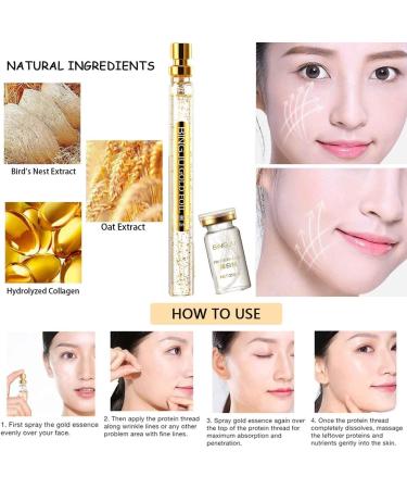 Instalift Korean Protein Thread Lifting Set 2+8Pcs Soluble Protein Thread And Nano Gold Essence Combination Instalift Protein Thread Lifting Set Absorbable Collagen Thread for Face Lift (2+8PCS) - Buy Online on GoSupps.com