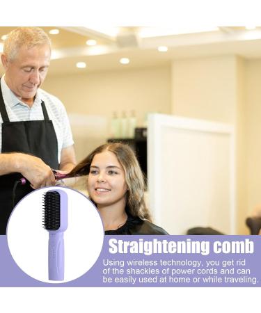 Buy Cordless Electric Hair Straightening Comb - Anti-Scald Ionic Brush with Fast Heating & 3 Temp Settings for Women | International Shipping Available - Buy Online on GoSupps.com