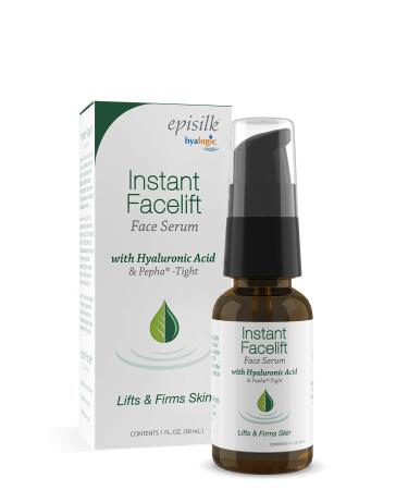 Instant Facelift Serum w/ Hyaluronic Acid & Pepha Tight Formula to Lift  Firm & Tighten Skin - Hyaluronic Acid Serum for Face Lessens Fines Lines & Wrinkles  1 fl. oz. - Hyalogic Epsilk Brand 1 Fl Oz (Pack of 1)