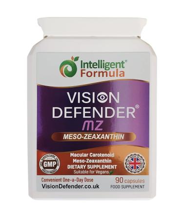 Meso Zeaxanthin Vegan Eye Supplement: VISION DEFENDER MZ- Protect and Improve Ocular Health & Eye Care, High Strength Antioxidant Carotenoid Meso-Zeaxanthin for Eyes (90 capsules/One-A-Day) Made in UK