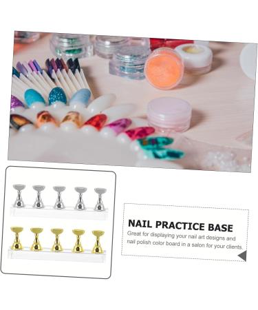 minkissy 2 Sets Nail Holder Nail Practice Holder Nail Stand Nail Art Holder Nail Art Practice Stands Nail Display Stand Nail Art Practice Rack Nail Art Stand Manicure Acrylic Checkerboard - Buy Online on GoSupps.com