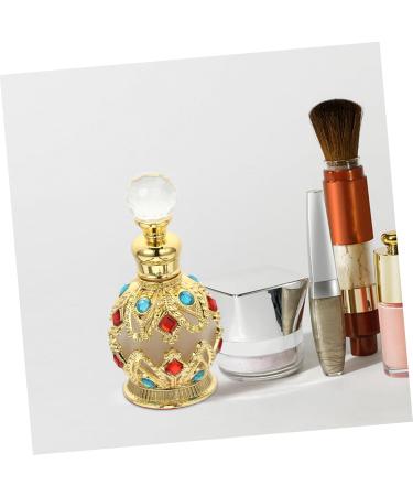 FOMIYES Essential Oil Bottle Perfume Bottle Holder Elegant Perfume Storage Bottle Travel Cosmetic Containers Glass Containers Refillable Travel Perfume Vial Ornament Container Filling 8.3x3.5cm Golden - Buy Online on GoSupps.com