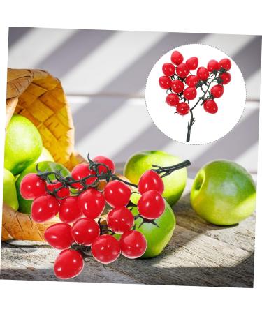 HOMSFOU 5pcs String Simulated Cherry Tomatoes Realistic Cherry Toys Simulation Cherry Tomatoes Artificial Tomatoes Faux Cypress Garland Fake Peaches Fake Cherries Child Pvc Fake Food Fruit Redx5pcs 18X16CMx5pcs - Buy Online on GoSupps.com