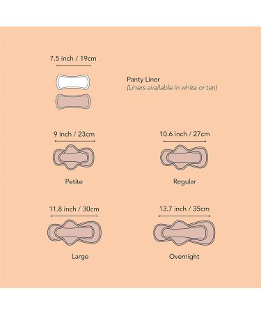 Rael Reusable Organic Cotton Panty Liners - Washable, Soft, and Thin - Pack of 5 Brown Liners - Buy Online on GoSupps.com