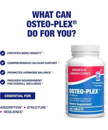 Osteo-Plex Bone Health Supplement for Women - Clinical Formula Bone Strength Supplement with Magnesium Calcium Vitamin D3 & Trace Minerals Complex - Easy to Swallow Gentle Tablets - 240 Count 240 Count (Pack of 1) - Buy Online on GoSupps.com