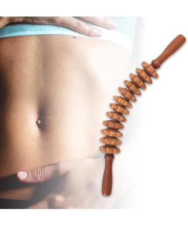Portable Wooden Massage Roller - 12-Wheel Wood Gifts for Muscle Relief & Thigh/Waist Recovery - Buy Online on GoSupps.com