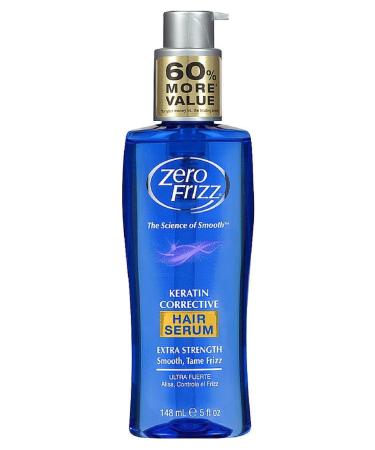 Zero Frizz Corrective Hair Serum 5 Ounce Bottle W/ Keratin (Pack of 3)
