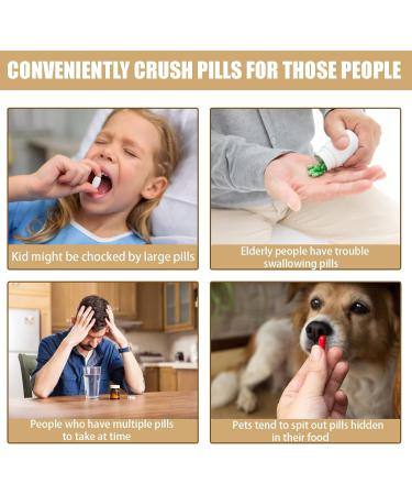 Buy Multifunctional Electric Pill Crusher Grinder - Fine Powder Pulverizer for Medication & Vitamins | Ideal for Feeding Tubes Kids Elderly & Pets - White 2 - Buy Online on GoSupps.com