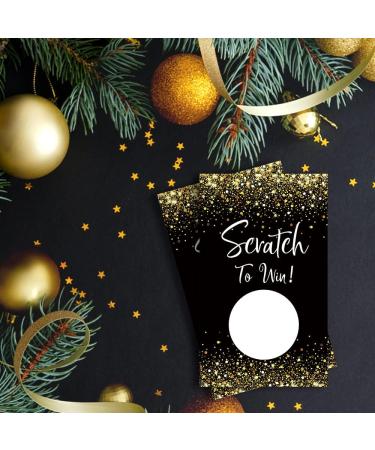 Hafhue 50 Pack Black & Gold Blank Gift Certificate Scratch Off Cards - Perfect for Small Businesses, Spas, Salons, Bridal & Baby Showers, and Weddings - Buy Online on GoSupps.com