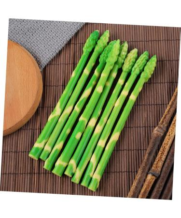 HOMSFOU 20 Pcs Simulated Asparagus Ornaments Pretend Play Food Fake Bamboos Food Faux Veggies Fake Food Model Asparagus Models Simulated Food Artificial Asparagus Model Pvc Vegetable Plant Light Greenx2pcs 19X0.9CMx2pcs - Buy Online on GoSupps.com