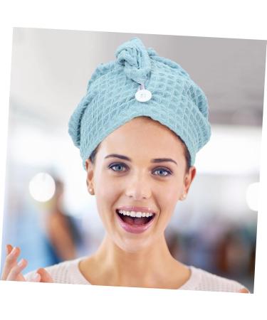 Zerodeko Quick Drying Shower Cap Towel - Absorbent Hair Drying Turban for Women - Large Blue Hair Towel (65x25cm) - Perfect for Fast Hair Drying - Buy Online on GoSupps.com