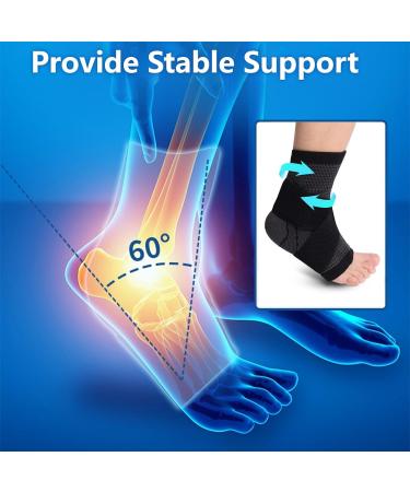 Foot Brace & Ankle Support for Sprains | Achilles Tendonitis & Plantar Fasciitis Relief | Breathable Design for Men & Women - Buy Online on GoSupps.com