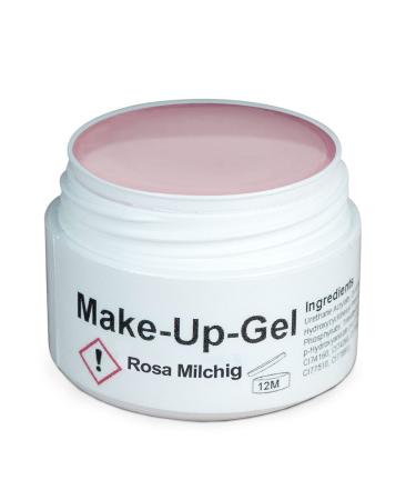 GS-Nails UV Make-up Gel camouflage for nail art & nail design-250 ml of hardening cover gel-self-smoothing nail gel-pink milky 250 ml (1-pack) pink milk