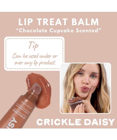 Crickle Daisy Lip Treat Balm - Hydrating & Nourishing Lip Balm with Avocado Olive and Coconut Oils Smooth Softening Lip Moisturizer & Protection for Very Dry Lips - Chocolate Cupcake Scented 0.7oz - Buy Online on GoSupps.com