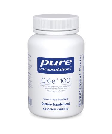 Pure Encapsulations Q-Gel 100 (Hydrosoluble CoQ10) | CoQ10 with Vitamin E to Enhance Solubility | 60 Softgel Capsules 60 Count (Pack of 1)