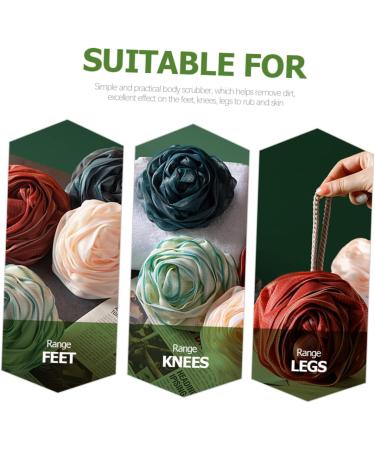 Healeved 4pcs Rose Bath Ball | Men's Shower Gel Mesh Pouf & Body Scrub | Soft & Reusable Loofah for Bathing - Buy Online on GoSupps.com