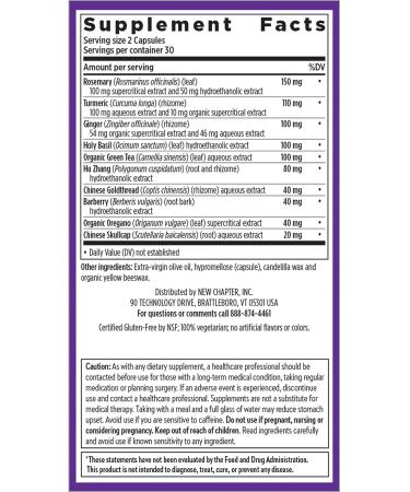 New Chapter Zyflamend 60 Veg Capsules - Natural Inflammation Support - Buy Online on GoSupps.com