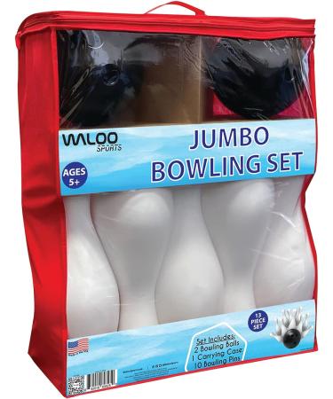 Waloo Sports Jumbo 17 Bowling Set - 13 Piece Lawn Bowling Games Set | Indoor & Outdoor Game with Carrying Bag - Buy Online on GoSupps.com