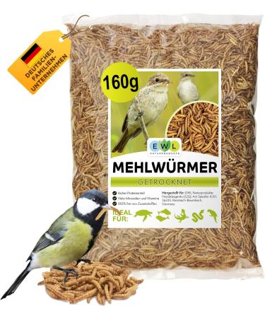 Mealworms dried 1 ltr.160g insect snack for birds fish turtles hedgehogs rodents and reptiles bird feed wild birds all year round squirrel feed hedgehog feed mealworms 1 l (1 Pack) - Buy Online on GoSupps.com