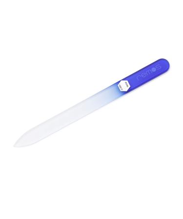 REMOS Nail File Made of Real Tempered Glass - Double-Sided Dark Blue