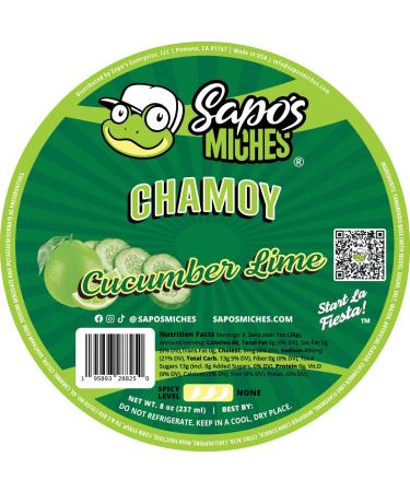 Sapo's Miches Chamoy Rim Rimming Paste Sauce Candy Dip for Drinks Micheladas Fruit 8 oz (Cucumber Lime)
