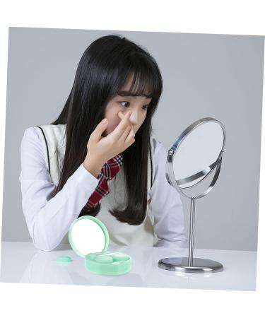 Solustrie Contact Lens Container Set - Colorful Portable Holder with Mirror | Eye-Catching Travel Applicator | Perfect for All Lens Types - 7.5x7.5x2.8cm - Buy Online on GoSupps.com