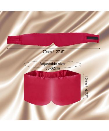 PATIKIL 100% Natural Silk Sleep Mask - Adjustable Soft Eye Cover for Travel & Side Sleeping - Cooling Blackout Eye Mask in Wine Red - Buy Online on GoSupps.com