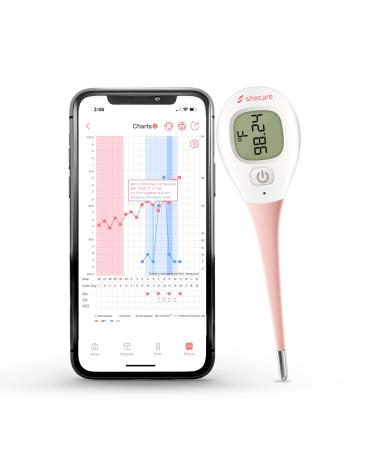 Shecare Digital Basal Body Thermometer for Ovulation ,Fertility BBT Thermometer High Precision Oral Thermometer ,Accurate 1/100th Degree Works with Shecare APP Basal Thermometer Basic Thermometer