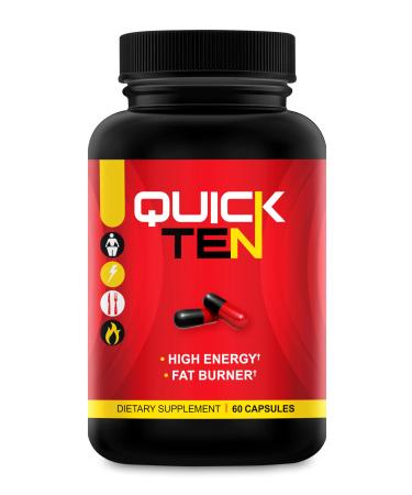 Quick Ten - Best Weight Loss Pills - Natural Metabolism Booster Appetite Suppressant Fat Burner Pills - Premium Diet Pills for Women and Men - Energy and Focus Blend - 60 Capsules