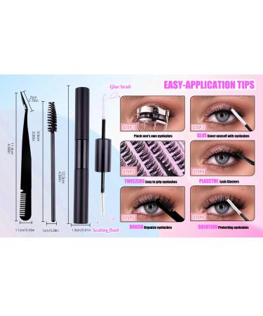 240 Pieces Eyelash Clusters Kit - Wispy Individual & Mixed C Curl False Lash Extensions - DIY Lash Extension Set (SET30D+40D - Buy Online on GoSupps.com