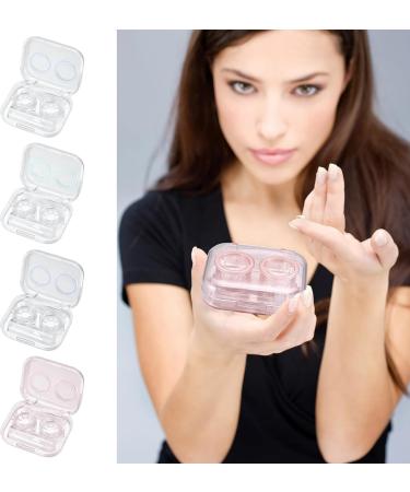 Anbeeiss Portable Contact Lens Case - 4 Pack Travel Set for Colored Lenses | Contact Lens Storage Container for Home & Travel - 64mm x 52mm x 19mm - Buy Online on GoSupps.com