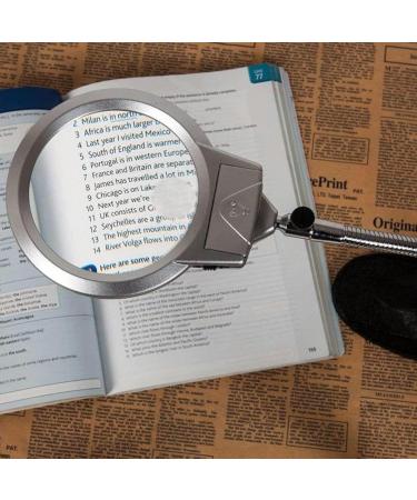 Portable Magnifiers 2.5X5X Large Mirror Hose Metal Base Desktop High Definition with LED Lights for Elderly Youth Reading Books Repair Circuit Full of Stars - Buy Online on GoSupps.com