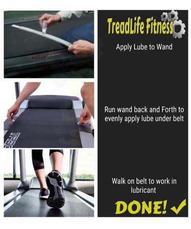 TreadLife Fitness Treadmill Maintenance Kit - Extra Wide TruLube Applicator Wand | 1 Year Supply of Lubricant - Buy Online on GoSupps.com