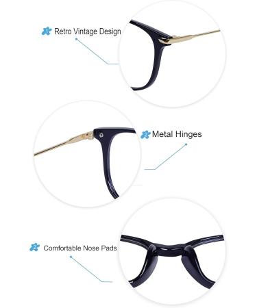 Blue Light Blocking Computer Glasses Anti Radiation - Blocking Eye Strain Transparent Black - Buy Online on GoSupps.com
