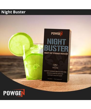 Buy Powgen Night Buster - 4-in-1 Delicious Drink with Garcinia Cambogia Fiber & Vitamins | 30 Bags + Free E-Book | International Shipping Available - Buy Online on GoSupps.com