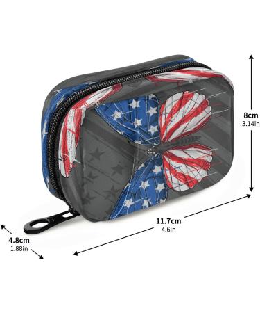 Pfrewn 7-Day Pill Organizer Case - Beautiful Butterfly Design & USA Flag Travel Pill Box - Portable Weekly Vitamin & Medicine Holder - Buy Online on GoSupps.com