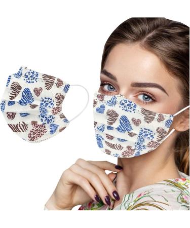 RWET 30PC Unisex Adult Stylish Pattern Disposable Mask for Coron v r s Protect on 3 Ply Non-Woven Protective Mouth-Coverages Elastic Earloop Dustproof Windproof - Buy Online on GoSupps.com