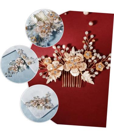 FRCOLOR 1pc comb wedding headpiece metal hairpin rhinestone hair pins weddings women decorative hairpi bridal hair slide women's hair clips Flower Shape Headwear decorate bride alloy pearl - Buy Online on GoSupps.com