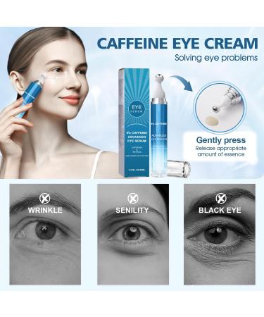 Allony Caffeine Eye Cream Eye Cream for Dark Circles and Puffy Eyes Eye Cream Anti Aging Eye Bags Remover Moisturizing Firming and Anti-wrinkle(20ml) - Buy Online on GoSupps.com