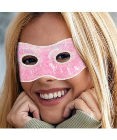 Gel Eye Cover Cooling Ice Pack 4.33in Eyes Dark Circles Reusable Spa Bead Mask Soothing Relief for Eye Strain Relaxation Sleep Headache Relief - Buy Online on GoSupps.com