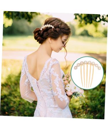 DRESSOOS bridal hair accessories vintage hair accessories girl hair accessories pearl hair comb bridal hair accessory rhinestone hair clips for women bride rhinestones Fashion hairpin - Buy Online on GoSupps.com