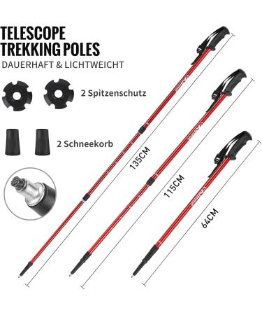 Lightweight 4-in-1 Snowshoes for Men Women & Kids - Aluminum Alloy Trekking Sticks & Waterproof Gaiters - Sizes 14 to 30 Inch - Buy Online on GoSupps.com