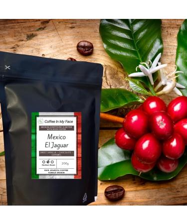 Coffee In My Face - Mexico El Jaguar | Freshly Roasted Whole Coffee Beans To Grind At Home | Medium Roast | Single Origin | 100% Arabica Coffee - 200g (Whole Coffee Beans) - Buy Online on GoSupps.com