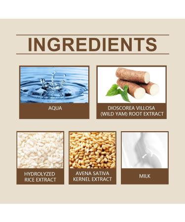 Wild Yam Cream with Milk for Hormone Balance Organic Wild Yam Root Extract Rice and Avena Sativa Hydrating Face Cream 50g - Buy Online on GoSupps.com