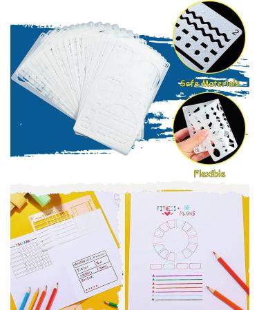30 pcs Ultimate Productivity Journal Stencils Set - DIY Drawing Templates for Planner, Notebook, Scrapbook & Christmas Cards - Stylish Style - 4 x 7 Inch - Buy Online on GoSupps.com