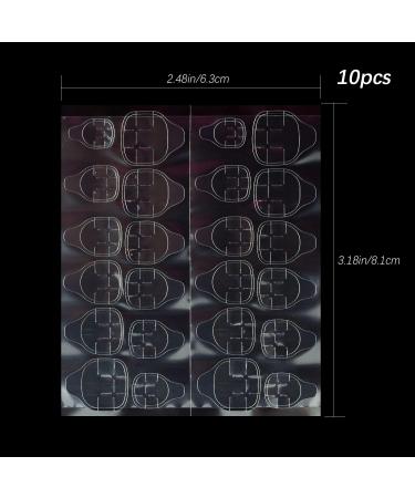 SAVITA 10 Sheets/240pcs Double Sided Nail Adhesive Tabs Waterproof Breathable Jelly Adhesive Tab Glue Sticker for Fake Nails - Buy Online on GoSupps.com
